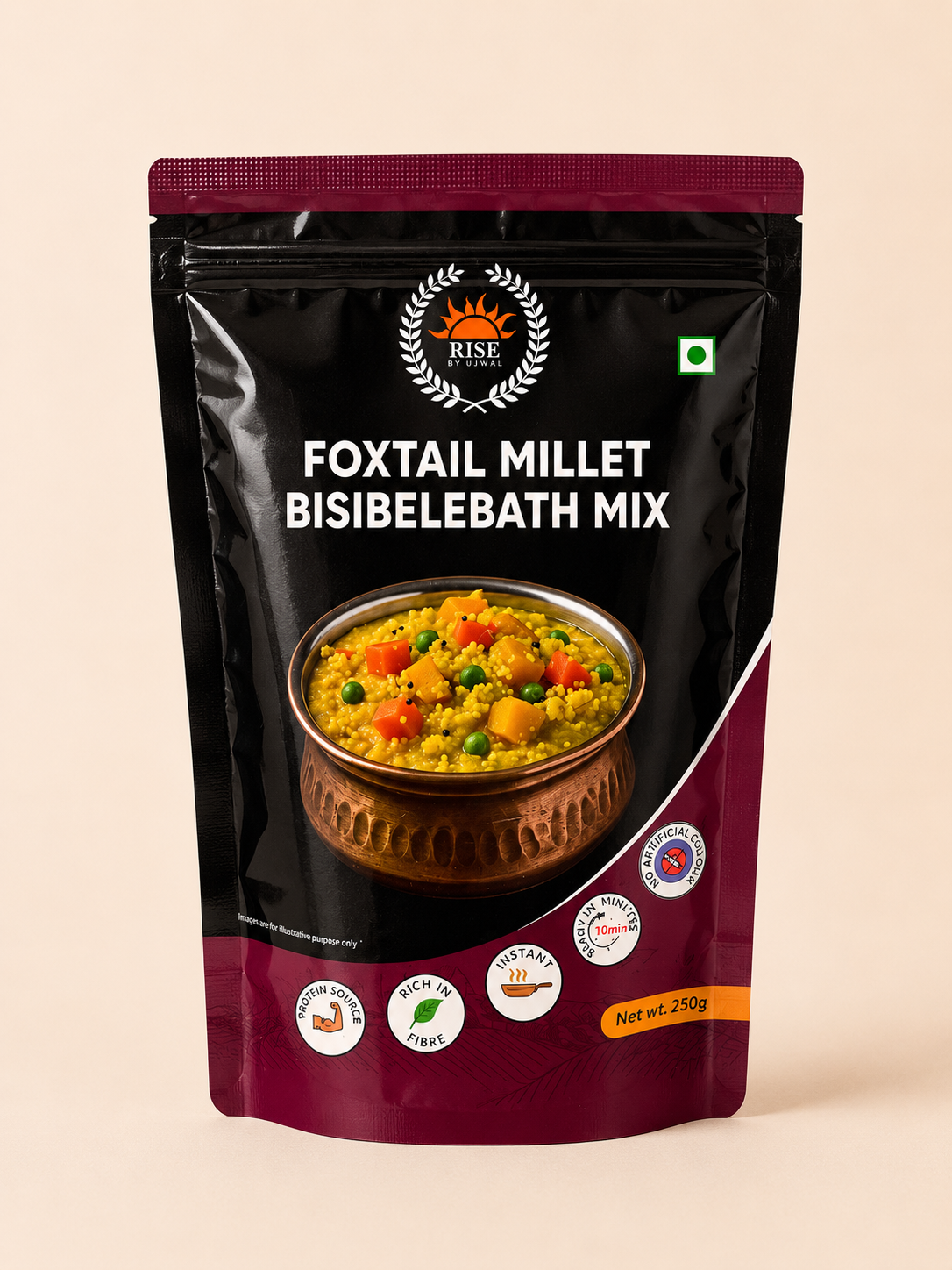 Foxtail millet Bisibelebath mix. 