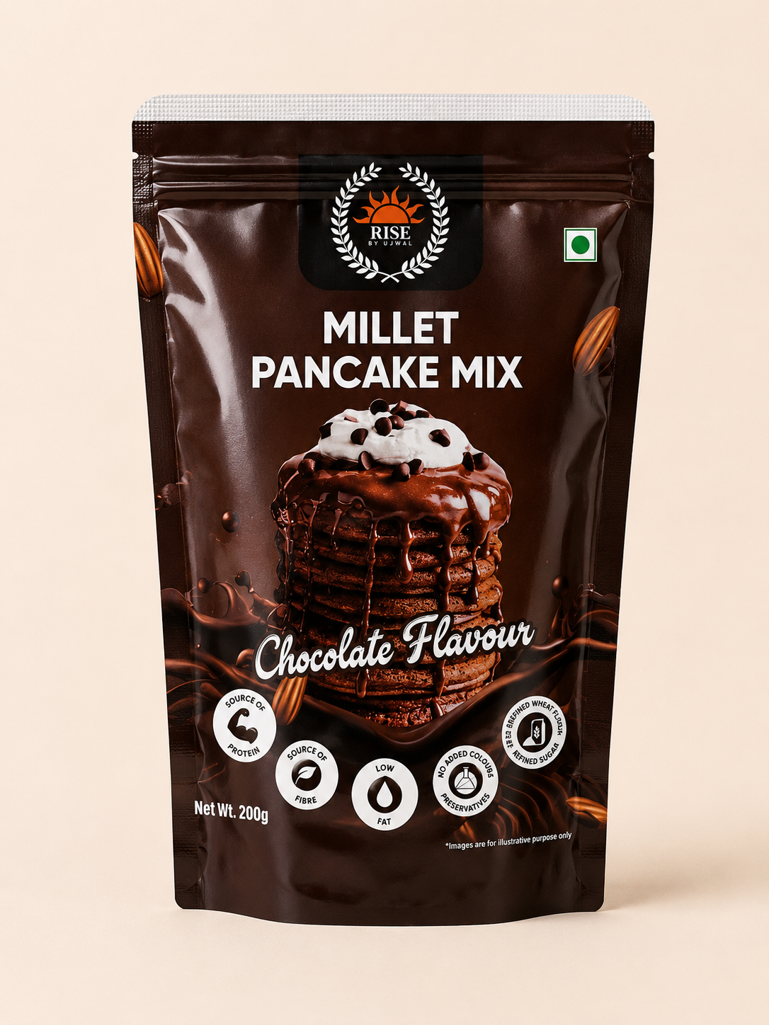 Chocolate pancake mix. 